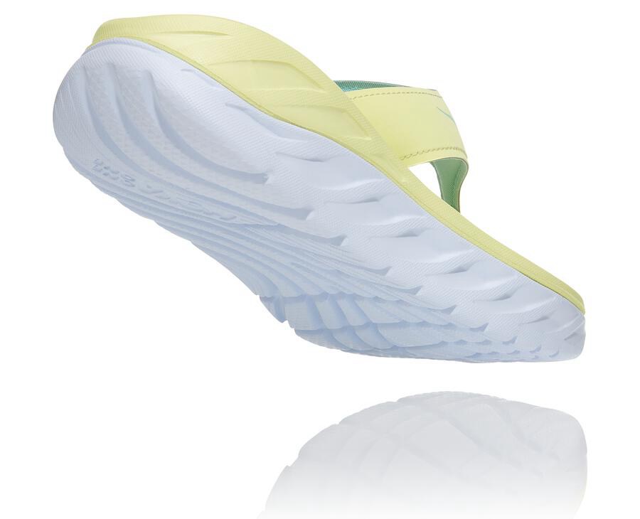 Hoka One One Sandalen Dames - Ora Recovery Flip - Geel/Wit - IX5807126